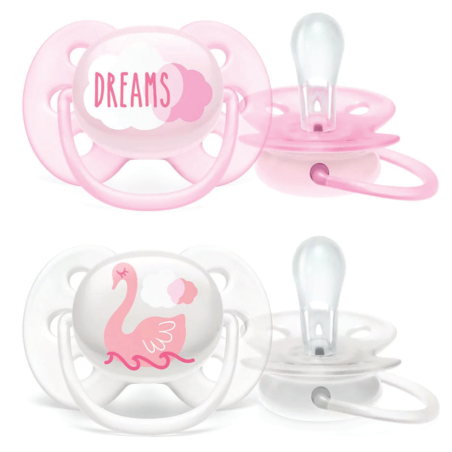Avent 2 Deco Ultra Soft Soothers 0-6 M