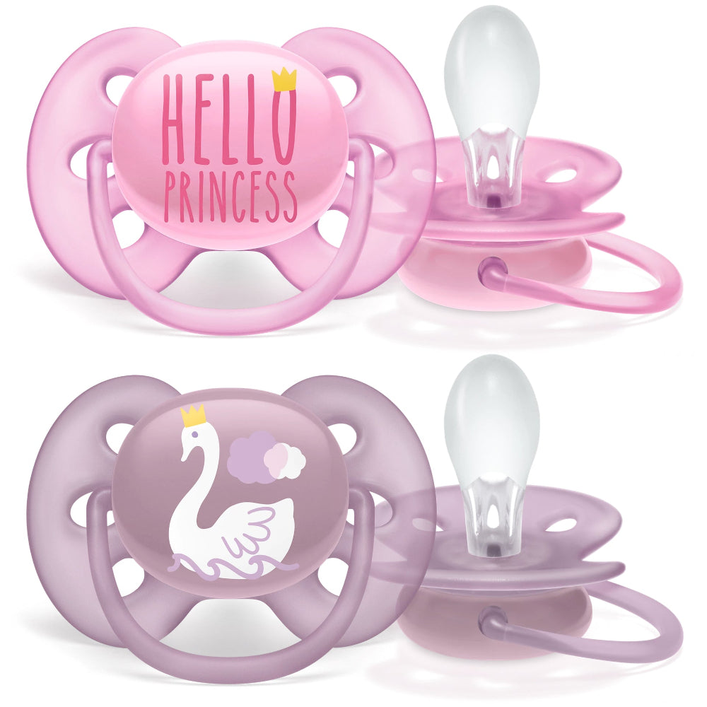 Avent 2 Deco Ultra Soft Soothers 6-18 M
