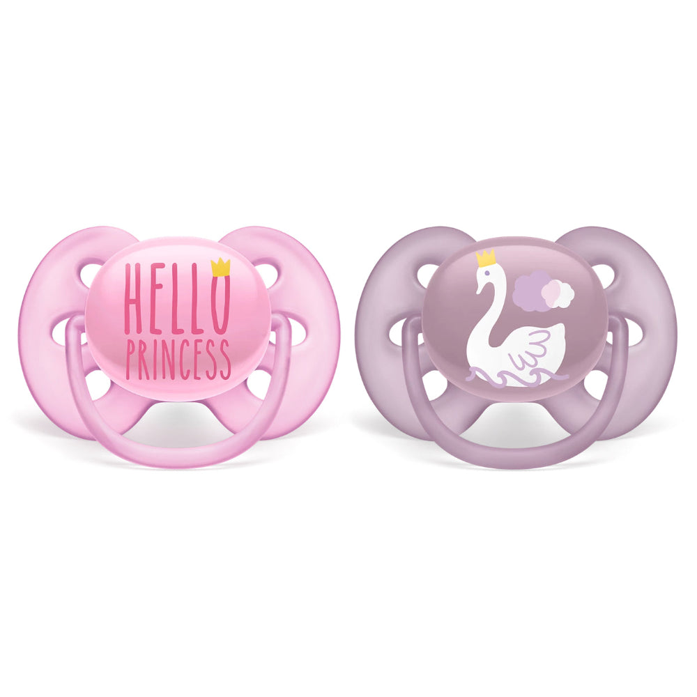 Avent 2 Deco Ultra Soft Soothers 6-18 M