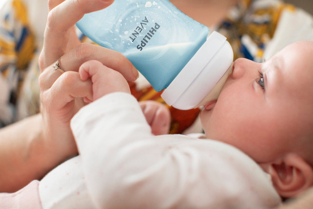 Avent Natural Response Blue Feeding Bottle 1M+ - 260 ml - 0