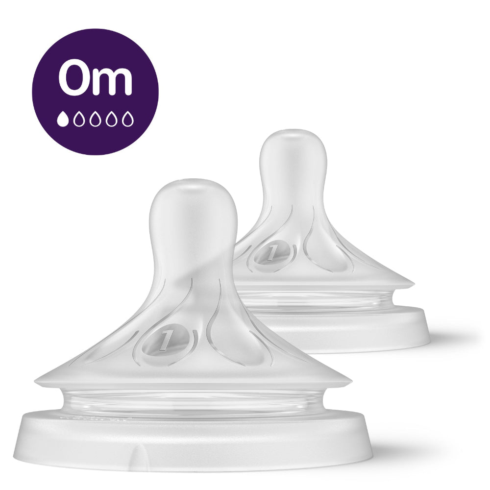 Avent 2 Natural Response Newborn Teats 1 Hole - 0M+ - 0