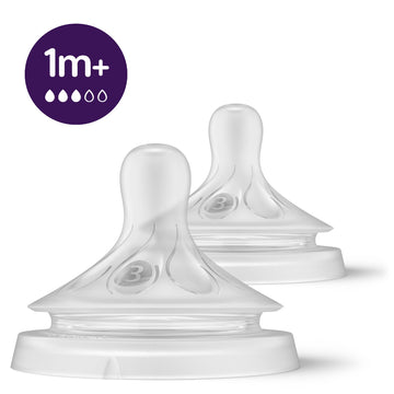 Avent 2 Natural Response Slow Flow Teats - 1M+ - 0