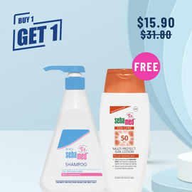 Sebamed Dual Shampoo With A Free Sunscreen Bundle
