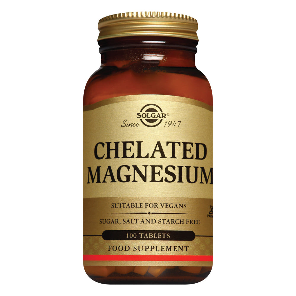 Solgar Chelated Magnesium / Magnesium Bisglycinate - 100 Tablets