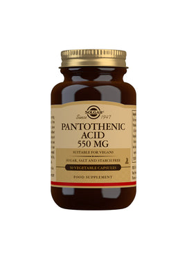 Solgar Pantothenic Acid 550 MG - 50 Vegetable Capsules