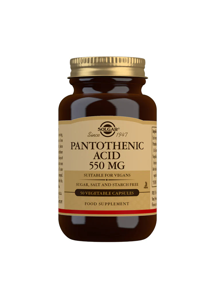 Solgar Pantothenic Acid 550 MG - 50 Vegetable Capsules