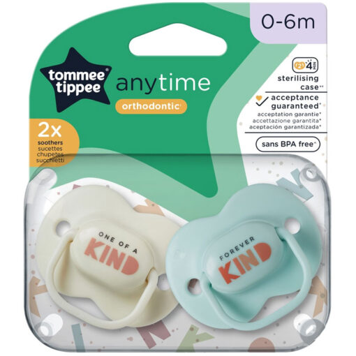 Tommee Tippee Anytime Soothers x 2pcs (0-6 Months)