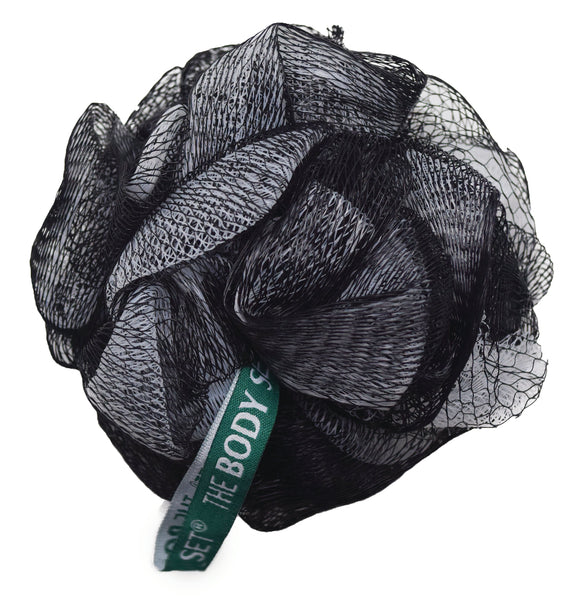The Body Set Mesh Bath Sponge Black - OPT-3094