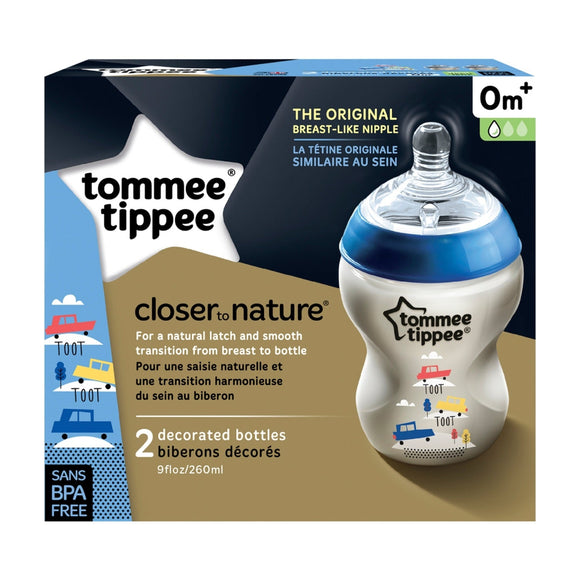 Tommee Tippee Close To Nature Decorative Blue Bottles x 2