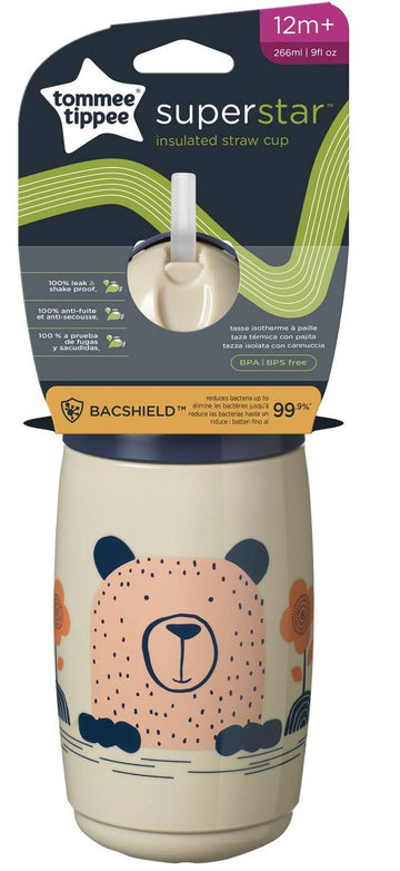 Tommee Tippee Superstar Insulated Straw Cup 266 ml 12M+ - 0