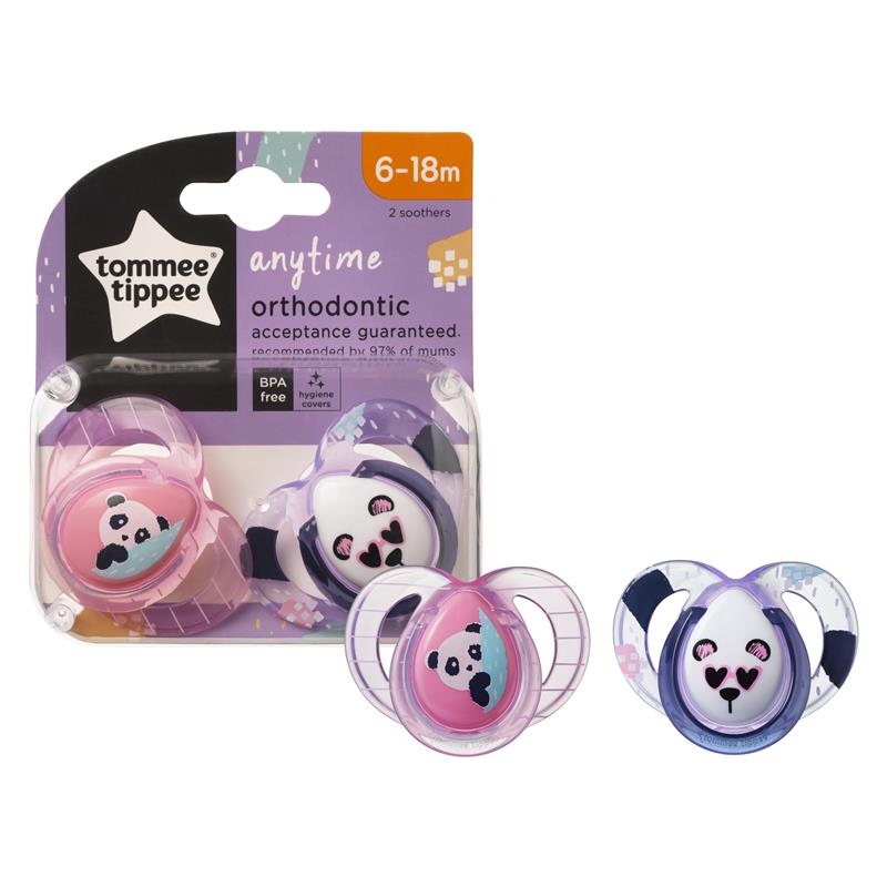 Tommee Tippee x2 Anytime Soothers 6-18m
