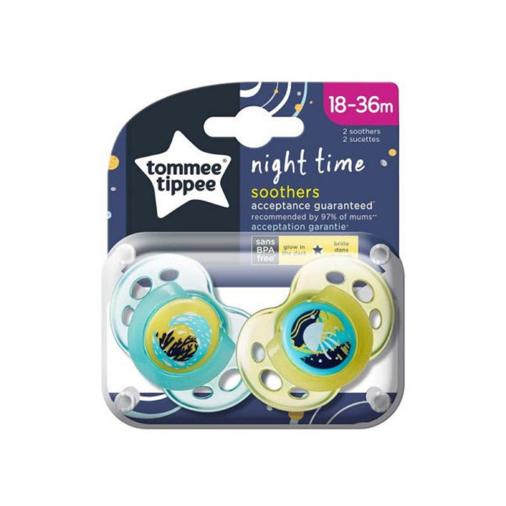 Tommee Tippee x2 Night Soothers 18-36m