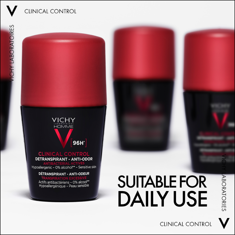 Vichy 96 Hour Clinical Control Deodorant For Men - 50 ml