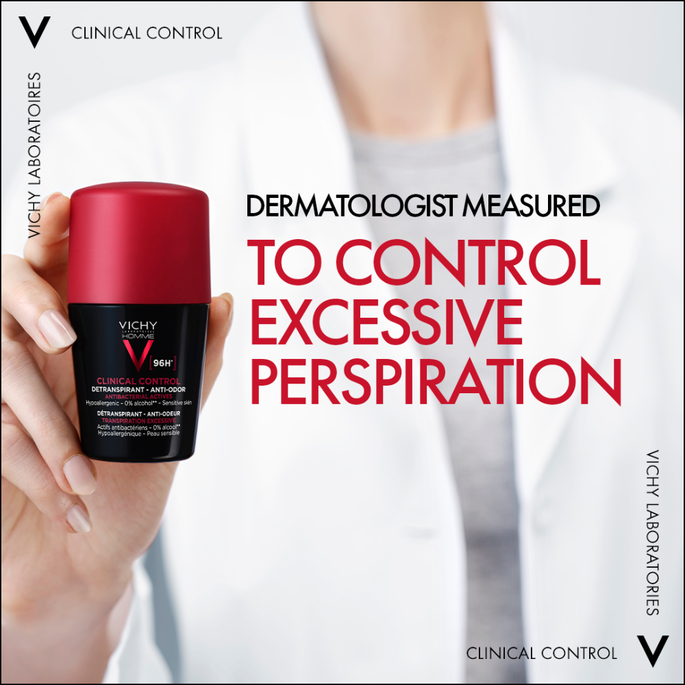 Vichy 96 Hour Clinical Control Deodorant For Men - 50 ml