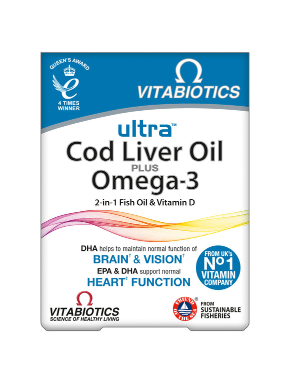 Vitabiotics Ultra Cod Liver Oil - 60 Capsules
