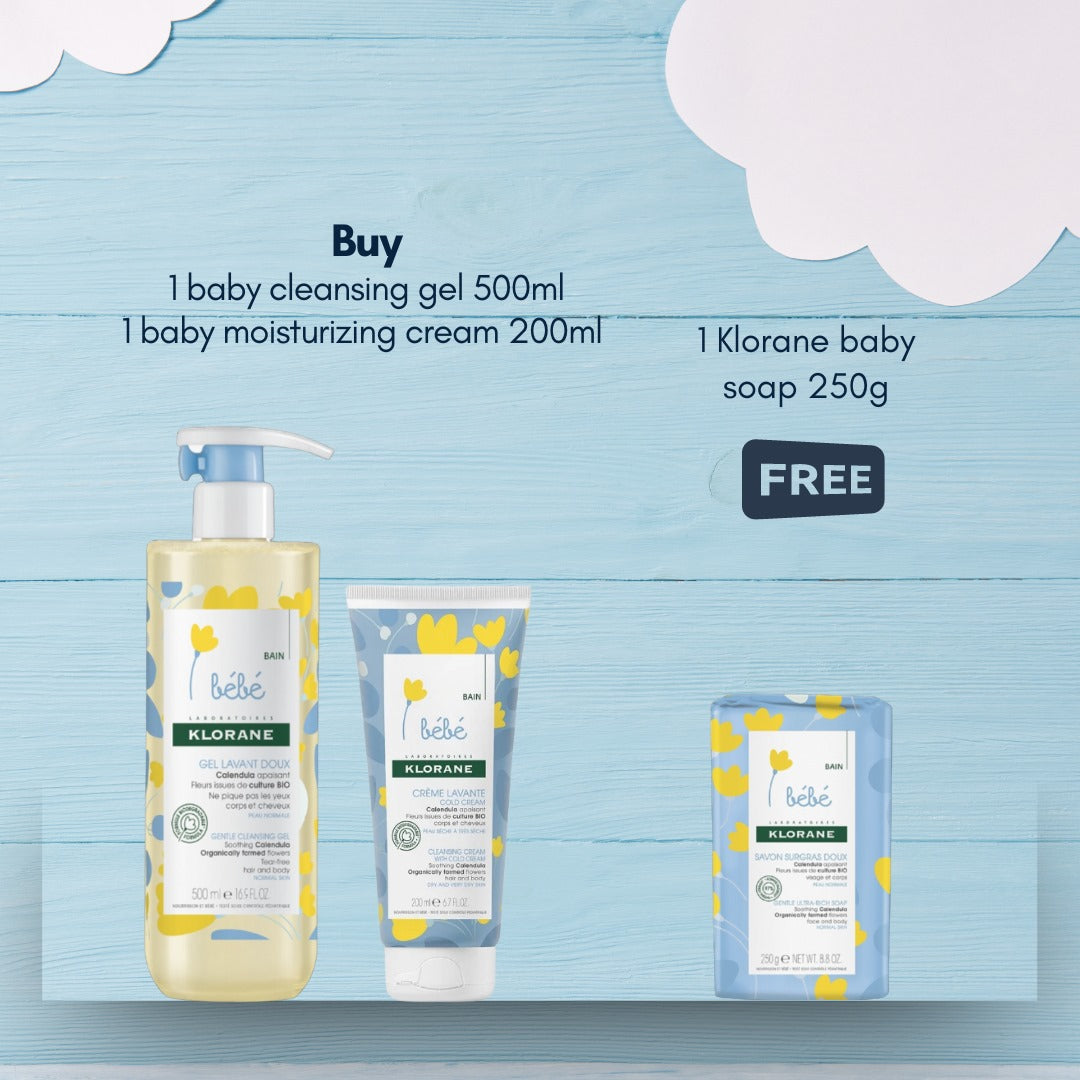 Klorane Buy 1 Cleansing gel & Moisturizing Cream