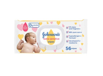 Johnson's Baby Sensitive Wipes - 56 Wipes