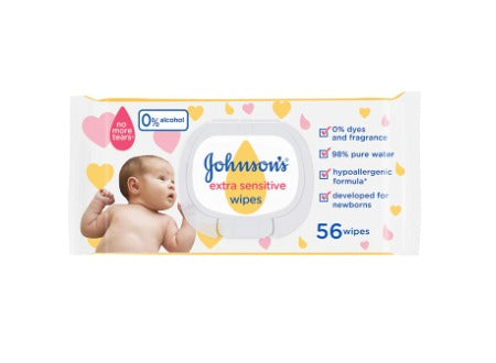 Johnson's Baby Sensitive Wipes - 56 Wipes