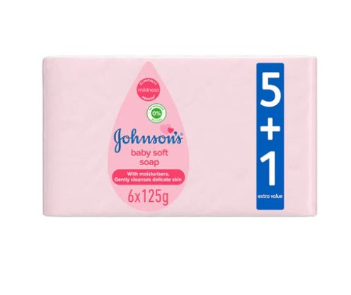 Johnson's Baby Soap Soft Pink 5+1 - 125 G - 0