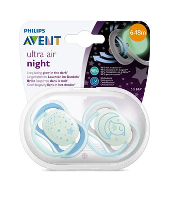 Avent 2 Ultra Air Night Soother 6-18 M