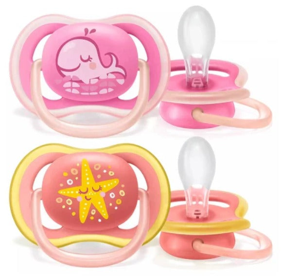 Buy pink-peach-6-18-m Avent 2 Ultra Air Soothers