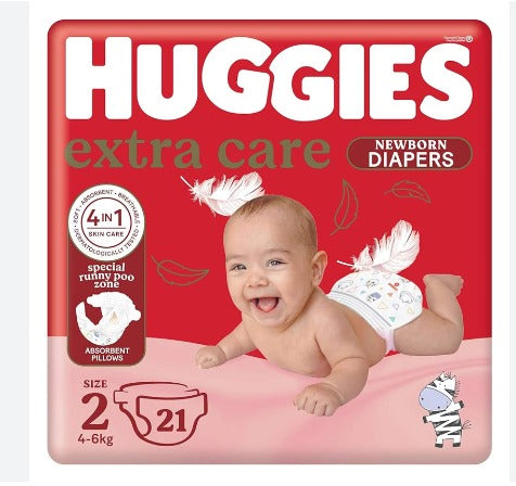 Huggies Size 2 (4 To 6 Kg) - 64 Pieces