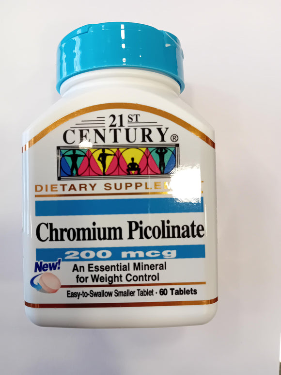 21st Century Chromium Picolinate - 60 Tablets