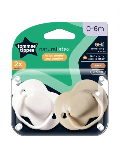 Tommee Tippee Cherry Latex Soothers x 2pcs