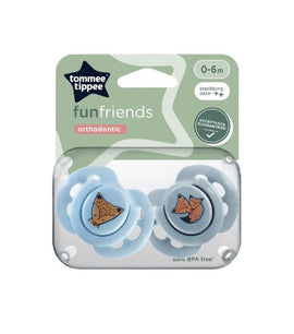 Tommee Tippee Fun Friends Orthodontic Soother x 2pcs (0-6 Months) - 0