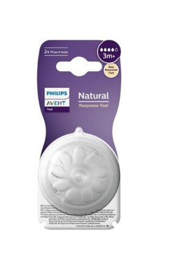 Avent 2 Natural Response Medium Flow Teats - 3M+