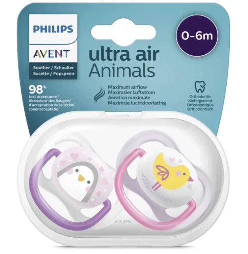 Avent Ultra Air Soother Mix Animals 0-6 M+