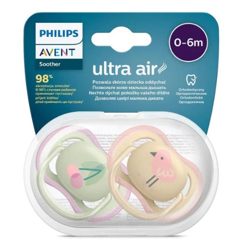 Avent 2 Ultra Air Soothers Deco Mix 0-6M+