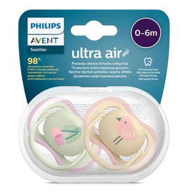 Avent 2 Ultra Air Soothers Deco Mix 0-6M+ - 0