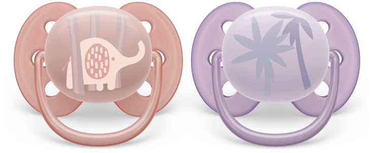 Avent 2 Deco Ultra Soft Soothers 0-6 M