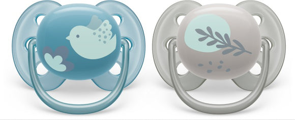 Avent 2 Deco Ultra Soft Soothers 6-18 M