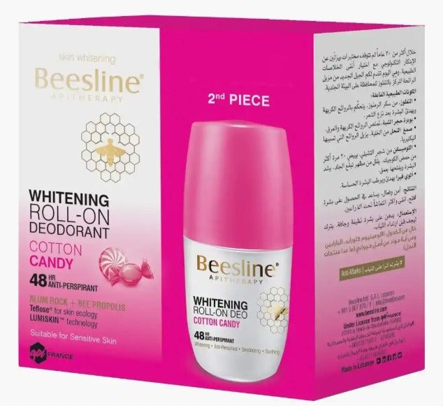 Beesline Whitening Roll-On Deodorant - Cotton
