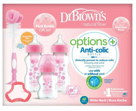 Dr Brown's Natural Flow Options Pink Bottle Gift Set
