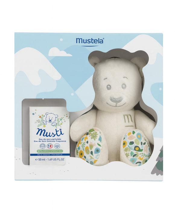 Mustela Musti with a Teddy Bear