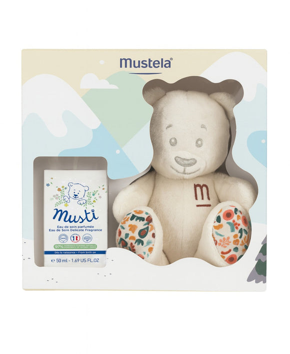 Mustela Musti with a Teddy Bear