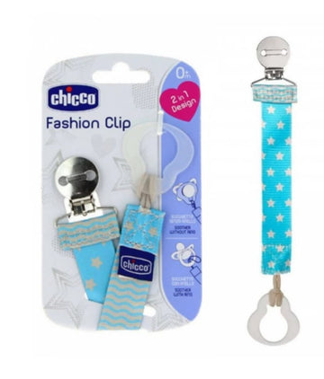 Chicco Fashion Clip Pacifier Clip - Blue