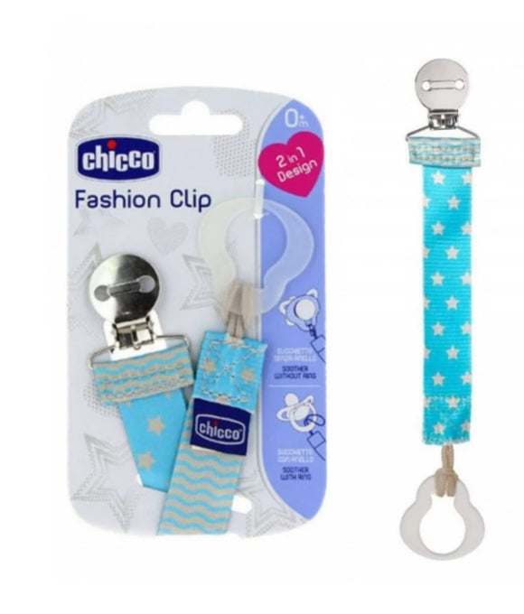 Chicco Fashion Clip Pacifier Clip - Blue