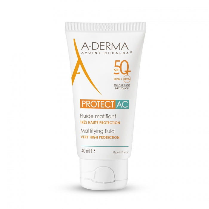 A-DERMA Sun Protect AC Mattifying Fluid SPF50+ 40 ml