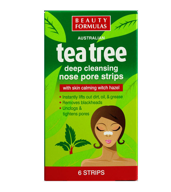 Beauty Formula Tea Tree Nose Pore Strips - 6 Strips