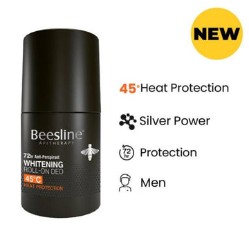 Beesline Whitening Deodorant Roll-On Silver Power - 45°C Heat Protection - 0