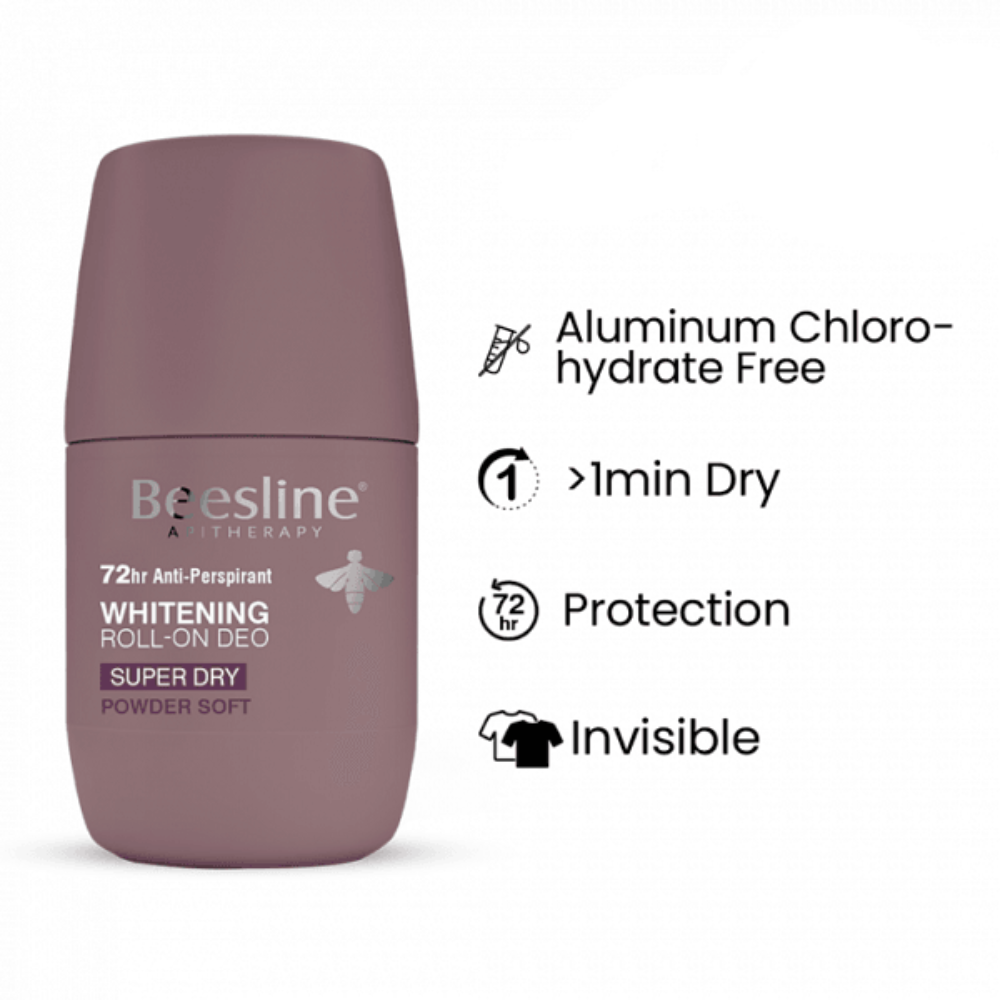 Beesline Whitening Deodorant Roll-On Super Dry - Powder Soft