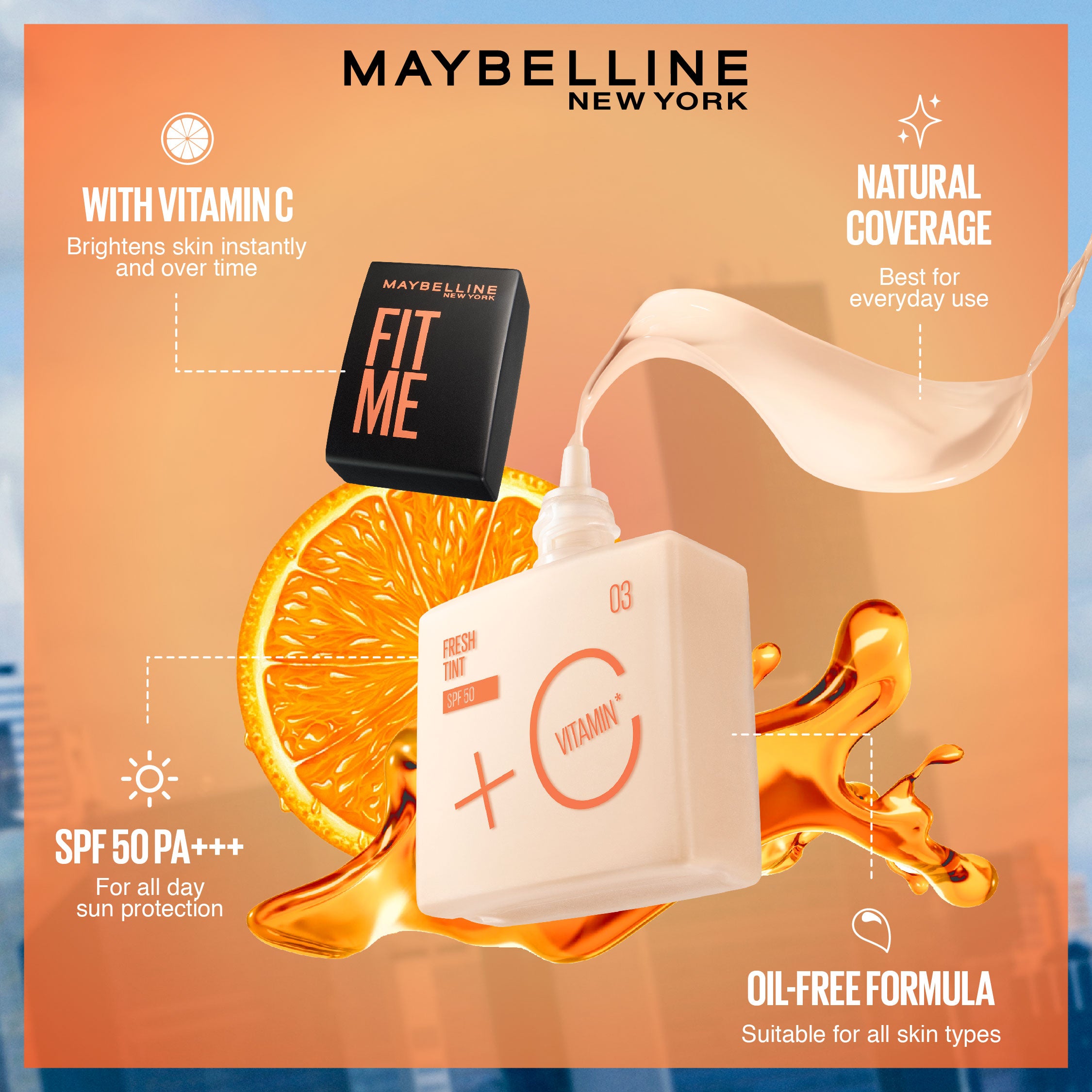 Maybelline Fit Me Fresh Tint SPF 50 Foundation