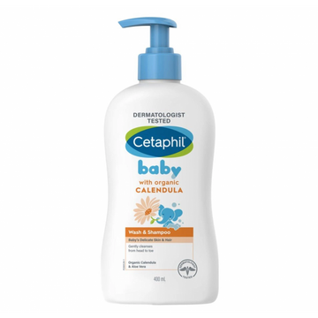 Cetaphil Baby Calendula Wash And Shampoo - 400 ml - 0