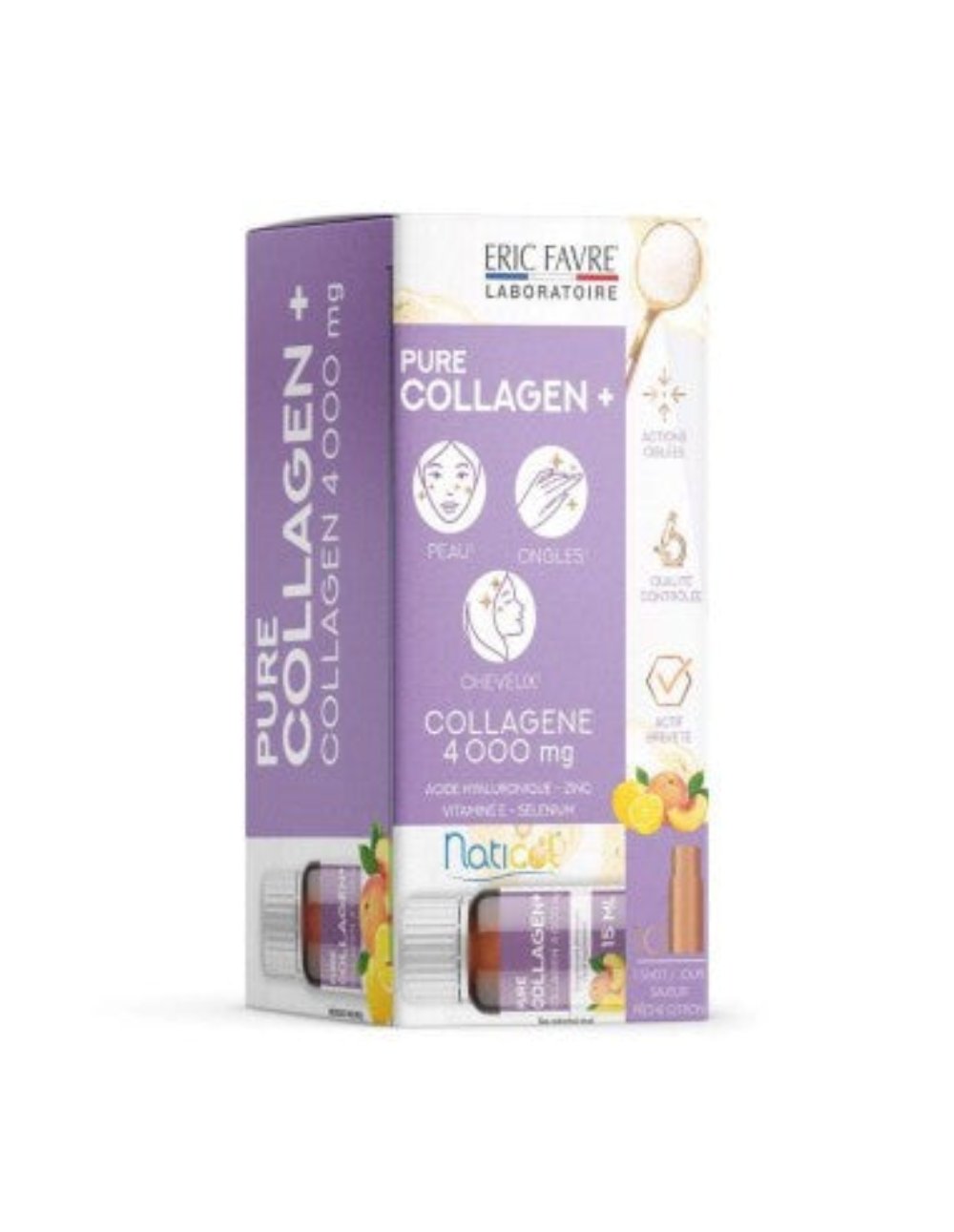 Pure Collagen Plus, Peach flavor,Lemon-10 shots