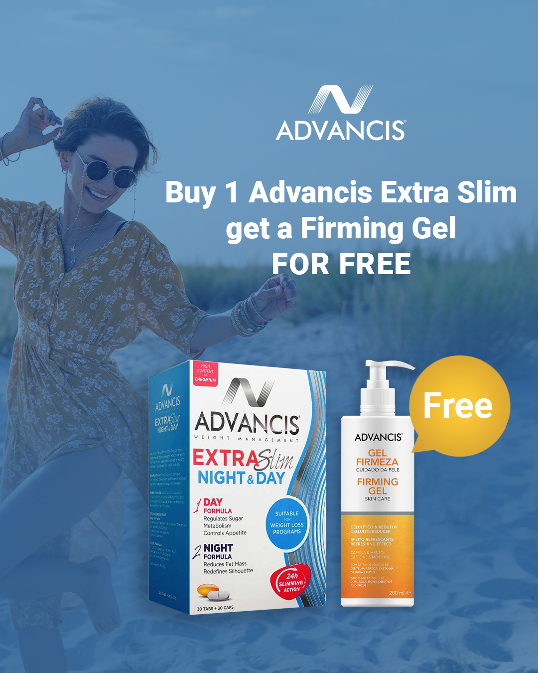 Advancis Extra Slim With A Free Firming Gel