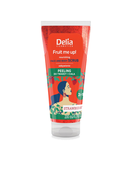 Delia Fruit Me Up 2-in-1 Face and Body Scrub 200ml - Strawberry